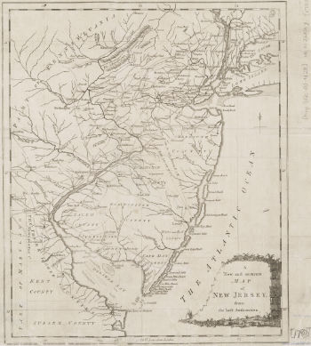 1780 A New and accurate map of New Jersey